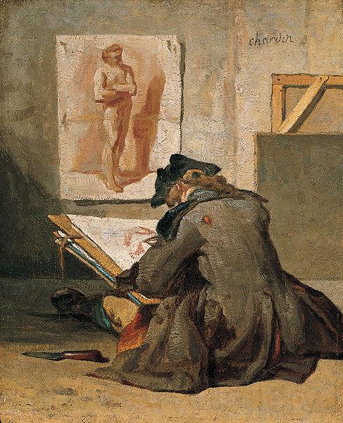 Jean Simeon Chardin Young Student Drawing